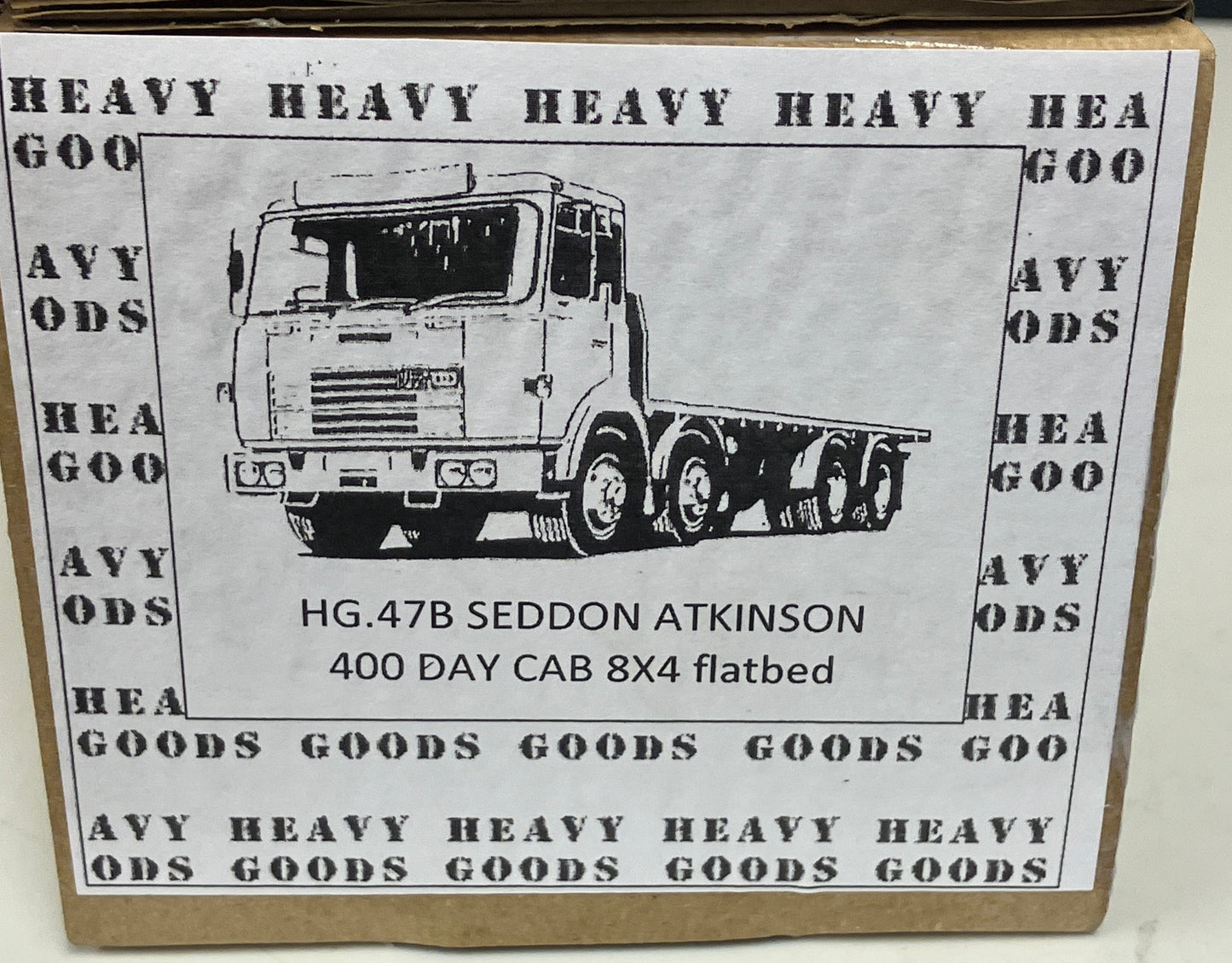 047 HG.47B Seddon Atkinson 400 8x4 day cab, Flat bed body