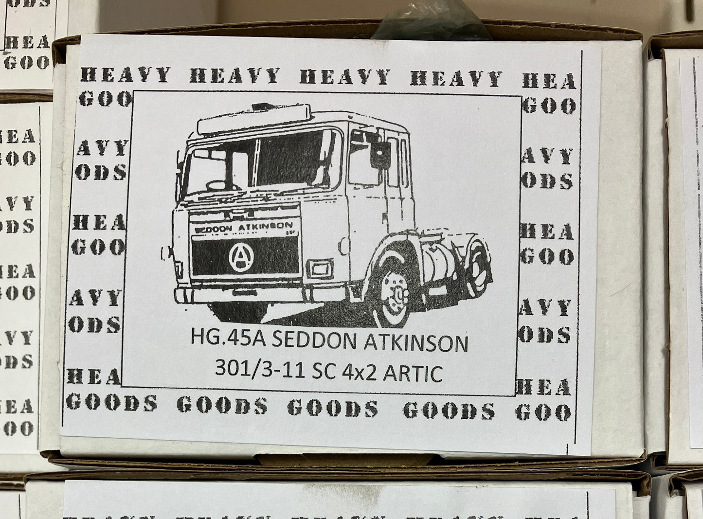 045 HG.45A Seddon Atkinson 301 / 3-11 4x2 Sleeper Cab. (Kingfisher models)